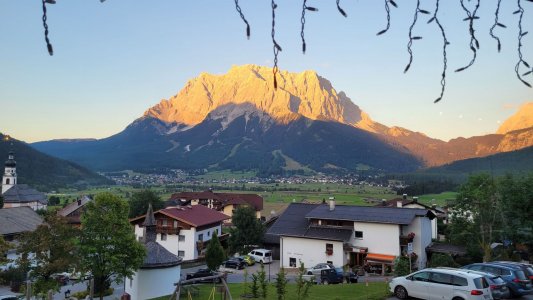 Zugspitze on fire